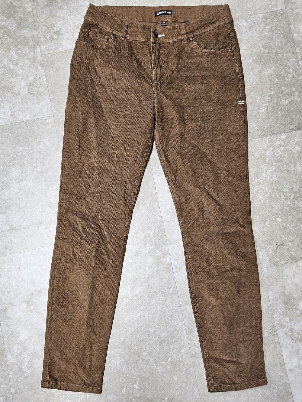 Toad & Co Karuna Cord 5 Pocket Skinny Pant Womens Size 10 Brown